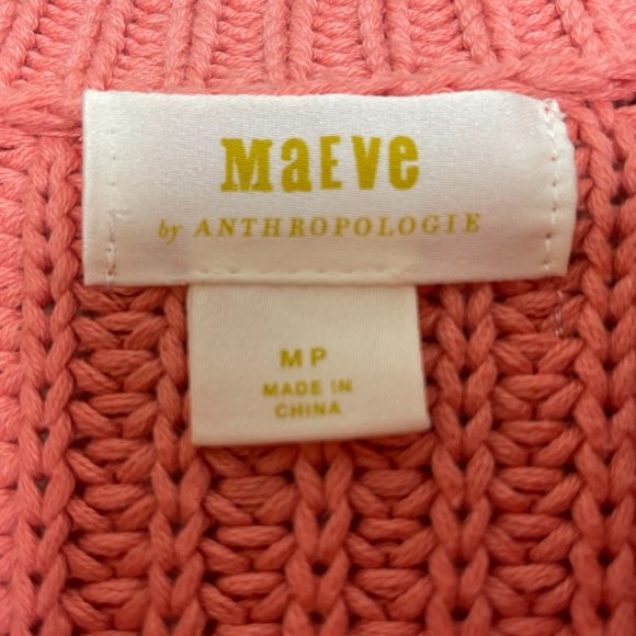 Anthropologie Maeve Mackenzie Chunky Knit Sweater Medium Petite - Picture 3 of 8